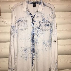 Cotton Express Distressed Chambray button down